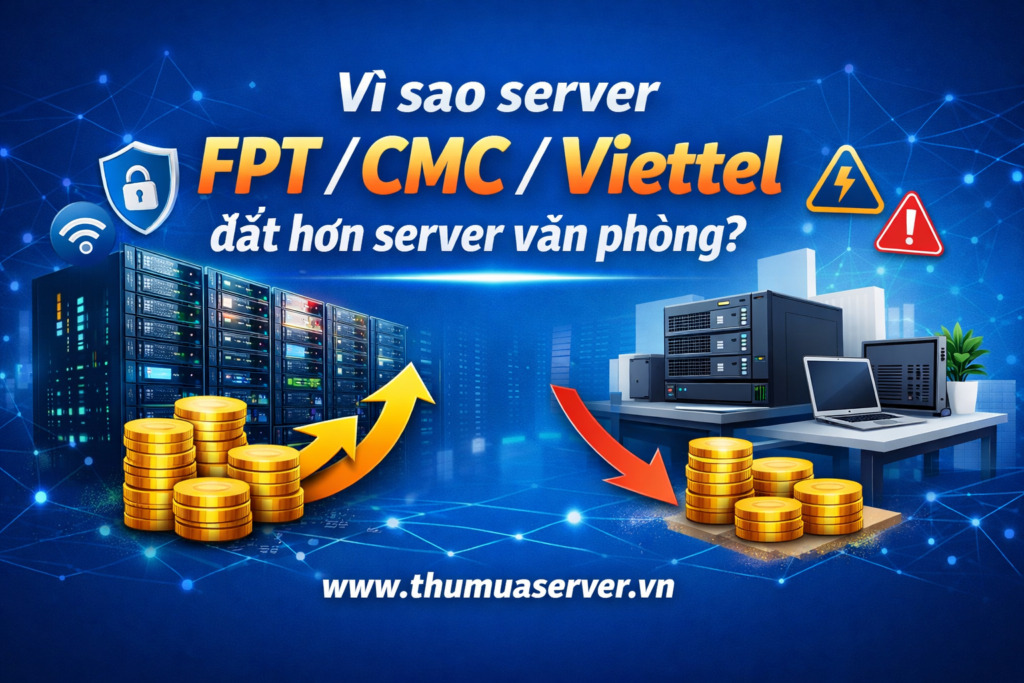 Tại sao server từ FPTCMCViettel luôn có giá cao hơn server văn phòng