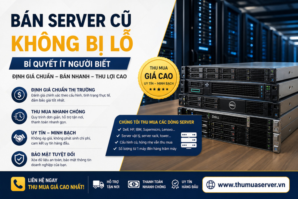 Bán server cũ không bị lỗ – Bí quyết ít người biết