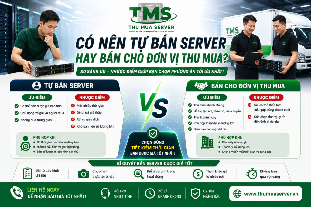 Có nên tự bán server hay bán cho đơn vị thu mua