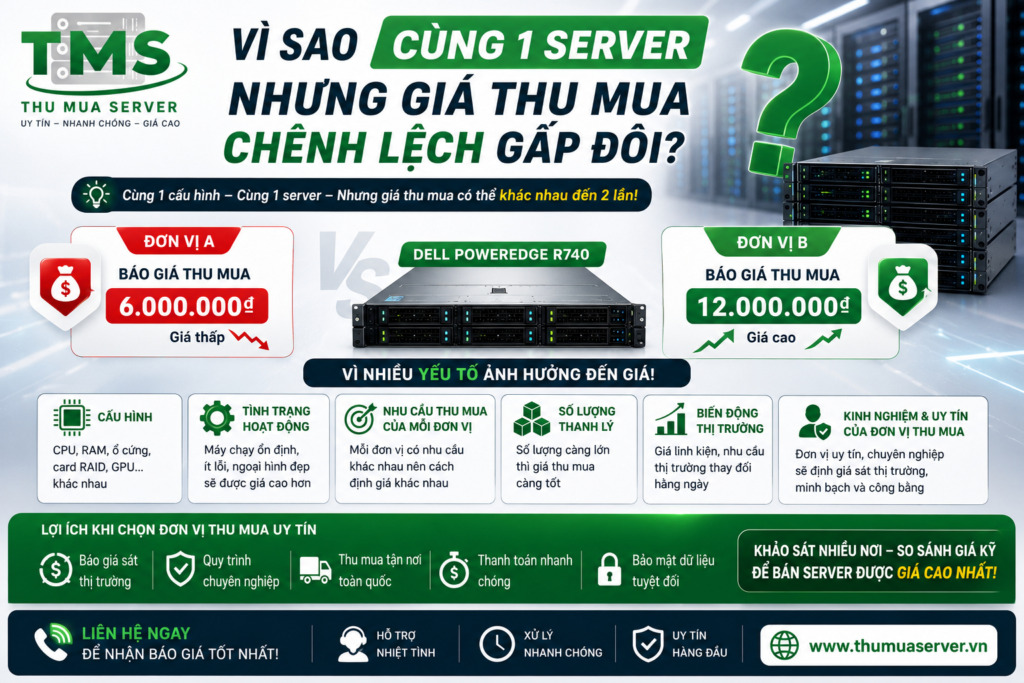 Vì sao cùng 1 server nhưng giá thu mua chênh lệch gấp đôi