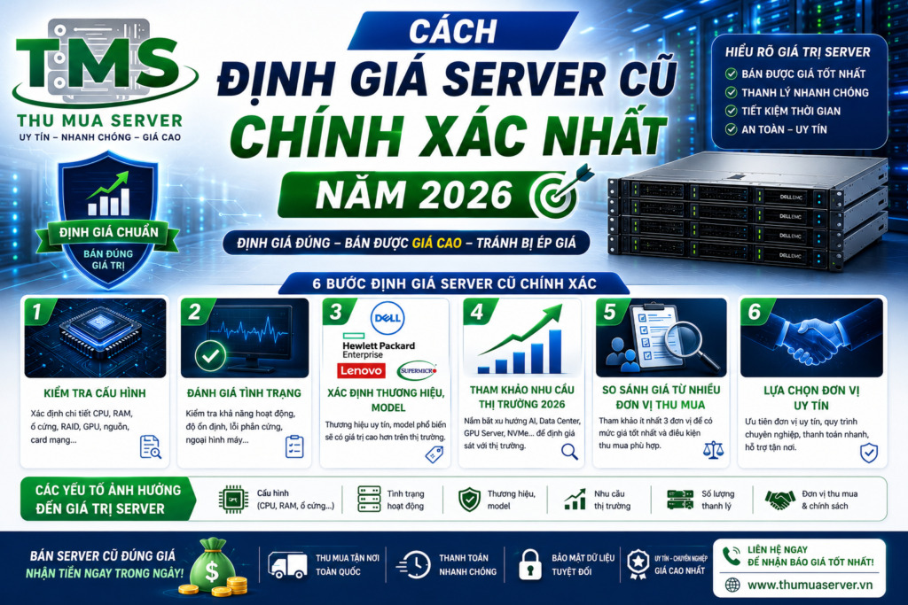 Cách định giá server cũ chính xác nhất năm 2026
